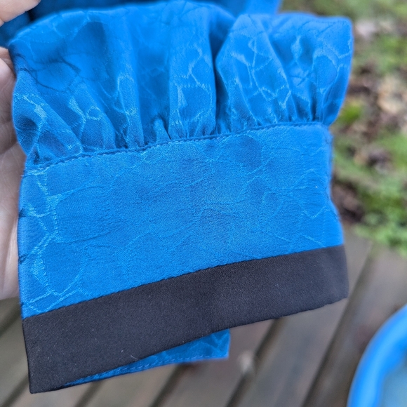 Vintage Woman's Country Sophisticates Pendleton's Dk Teal LS Blouse Sz 8 - Picture 5 of 6